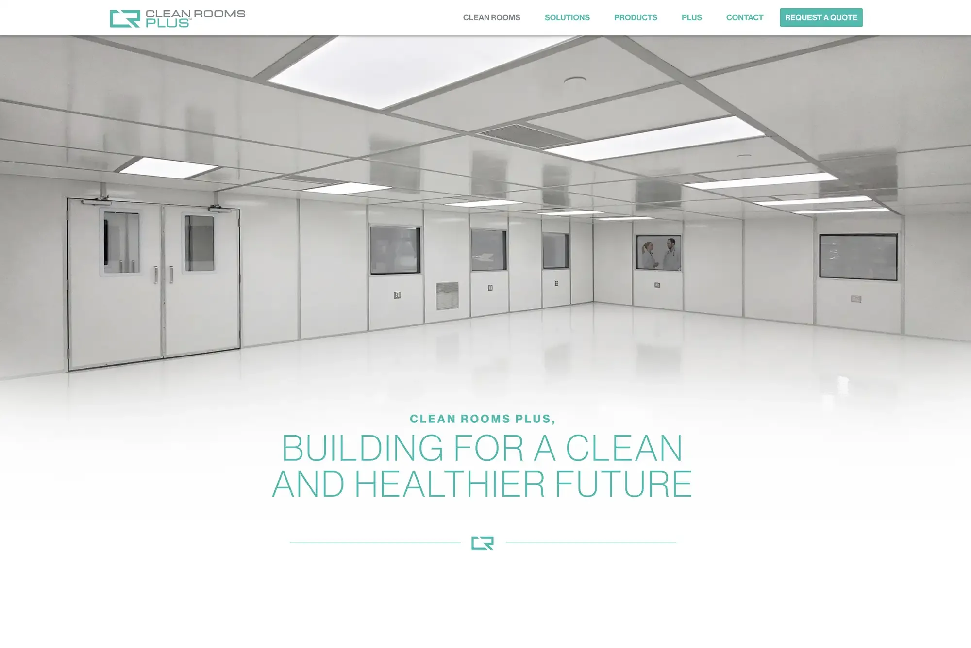 Screenshot of the Clean Rooms Plus website