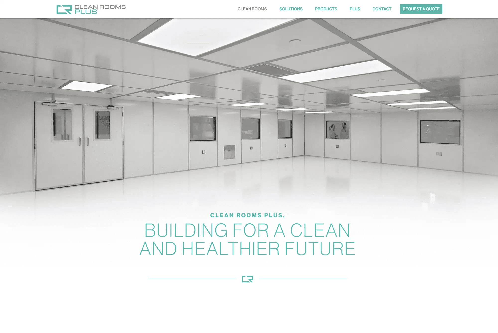 Screenshot of the Clean Rooms Plus website