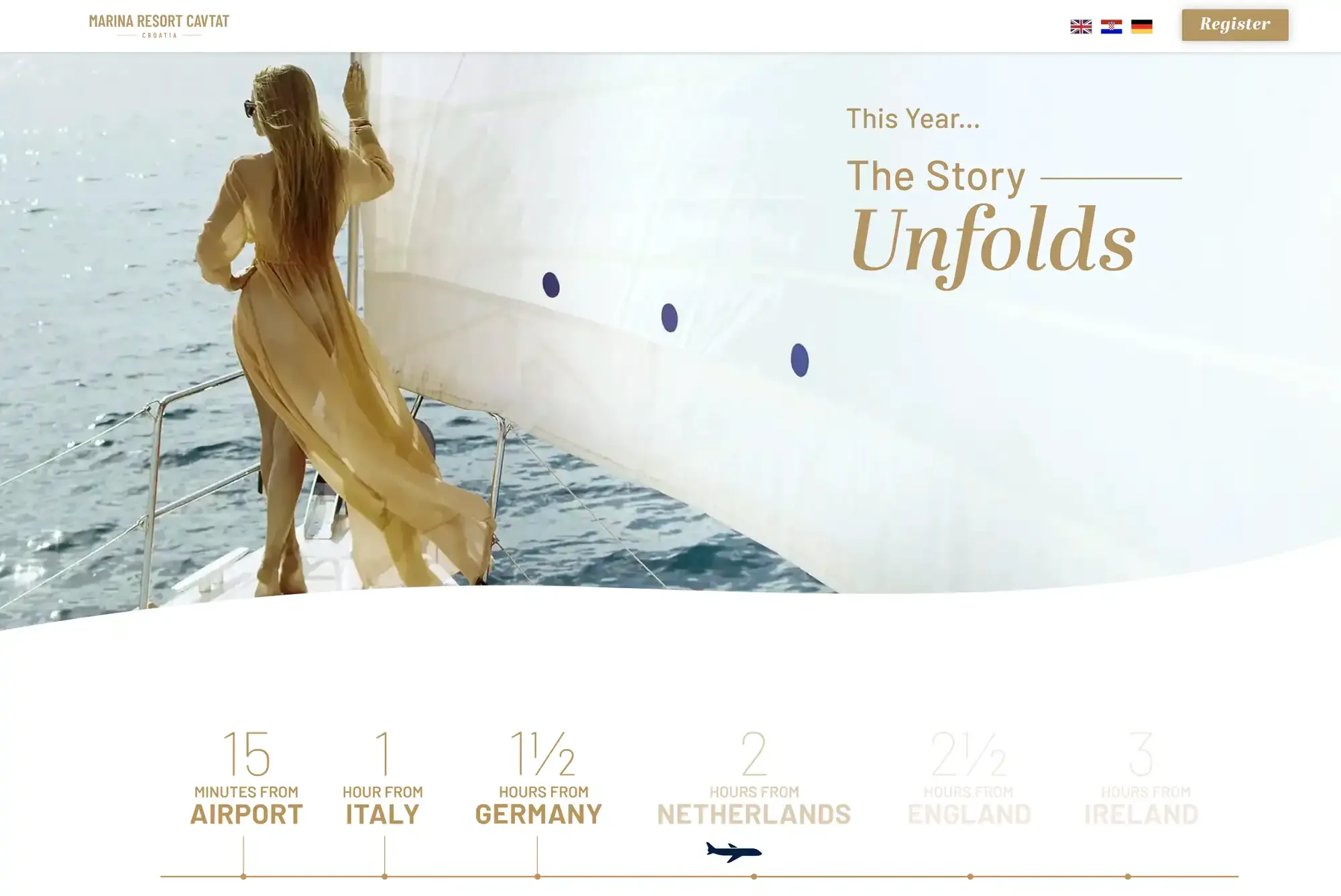 Screenshot of the Marina Resort Cavtat website