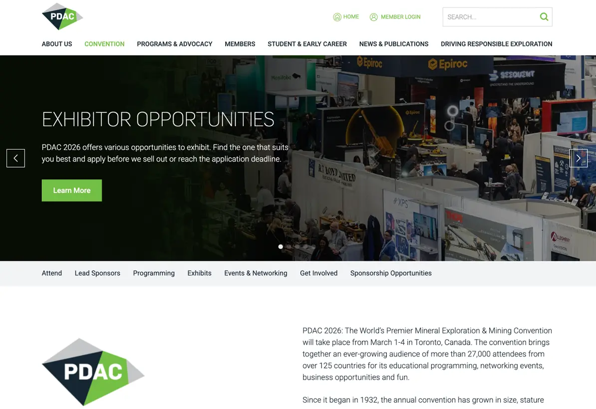 PDAC mining conference exhibition